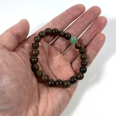 Jadeite and 'Black Soil' Agarwood Bracelet