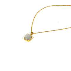 Moonstone Pendant with Gold Vermeil Necklace