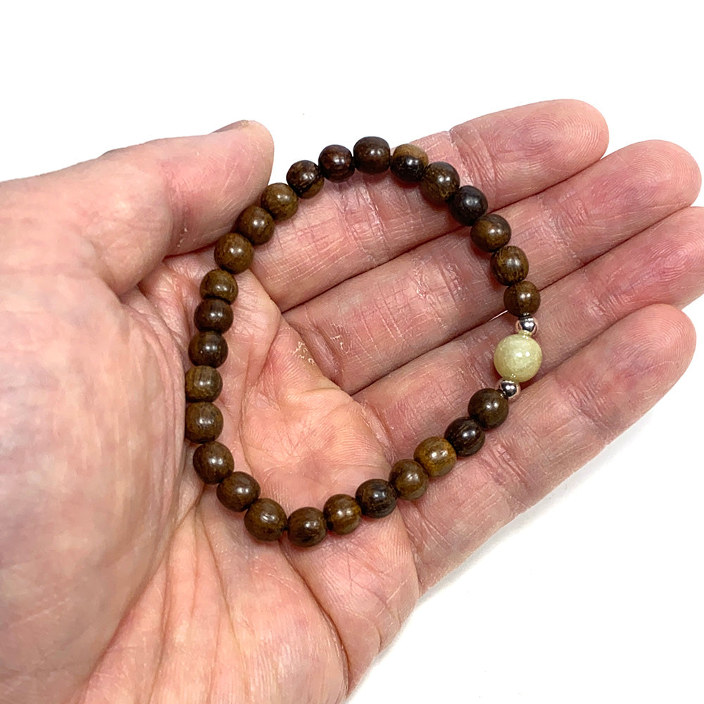 Jadeite and Agarwood Spiritual Bead Bracelet