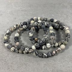 108 Bead Picasso Jasper 8mm Mala Bracelet / Necklace / Meditation Beads