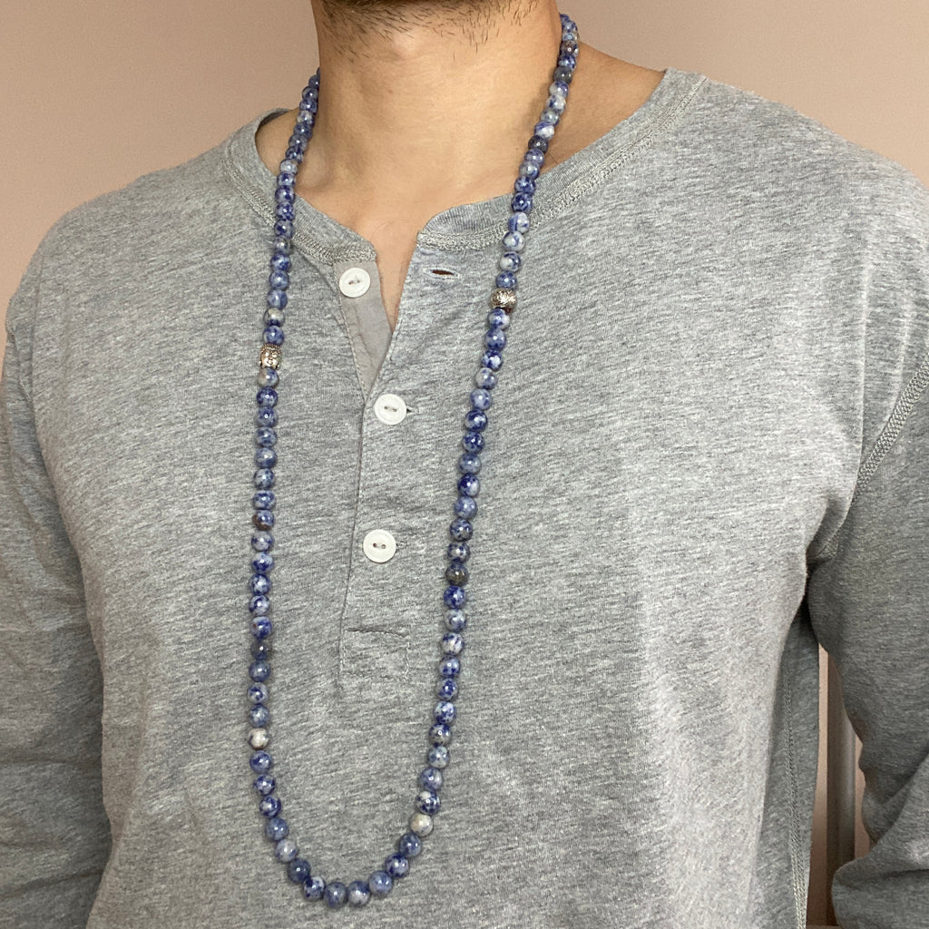 108 Bead Sodalite Mala Bracelet / Necklace / Meditation Beads