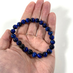 Blue Tiger's Eye Stone Bead Bracelet