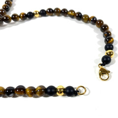Tiger's Eye Natural Stone Beaded Necklace